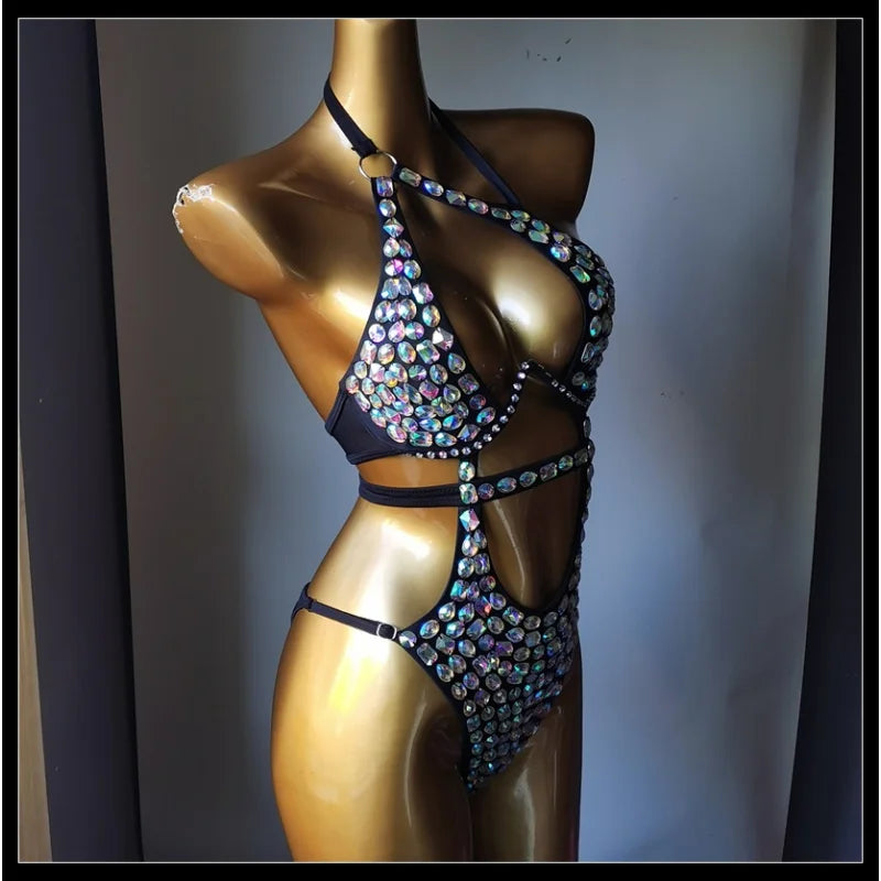 Black One-Piece Costume Body Jewelry