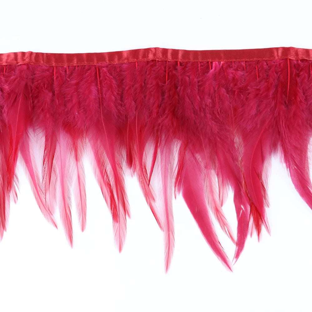 Rooster Feathers Trim Fringe Chicken Feather Strip