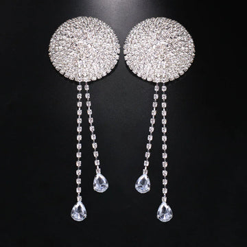 Dazzling Crystal Tassel Nipple Pasties & Statement Chest Body Jewelry