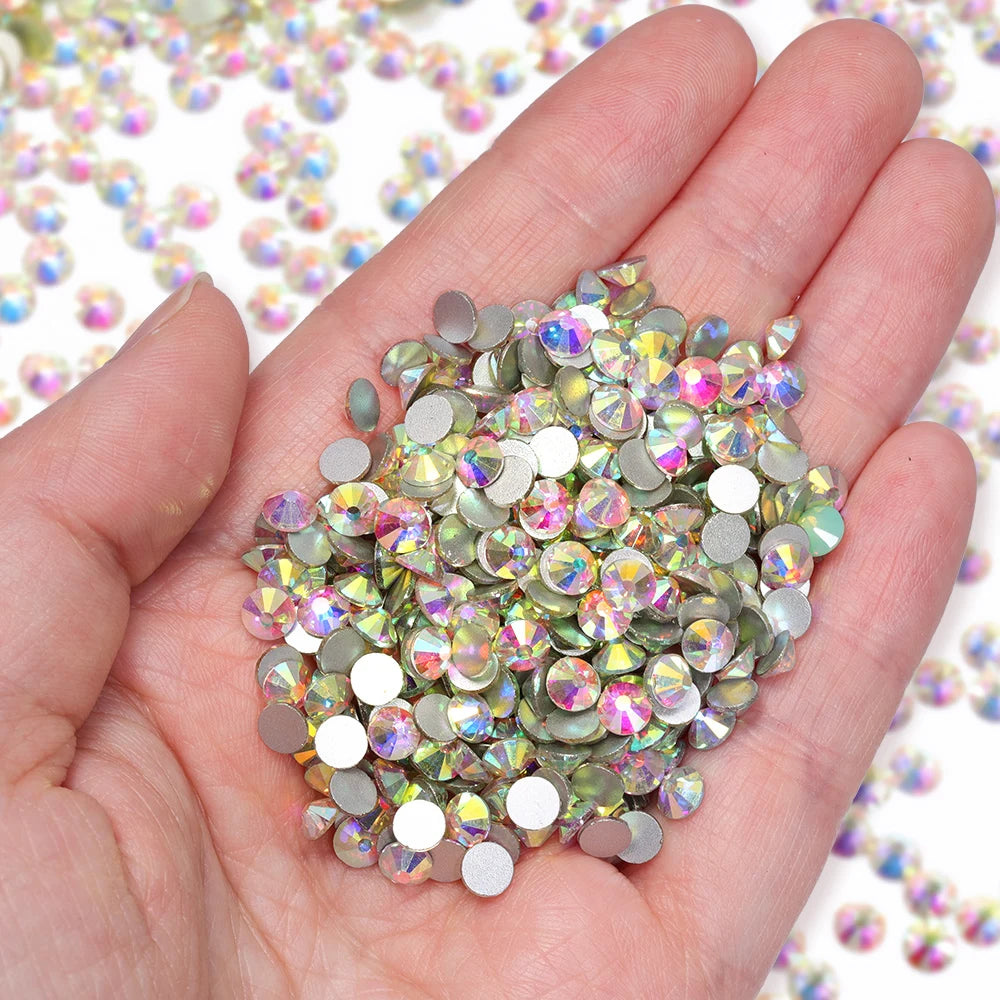 SS3-SS30 Top Quality Glass Flat-Back Rhinestones
