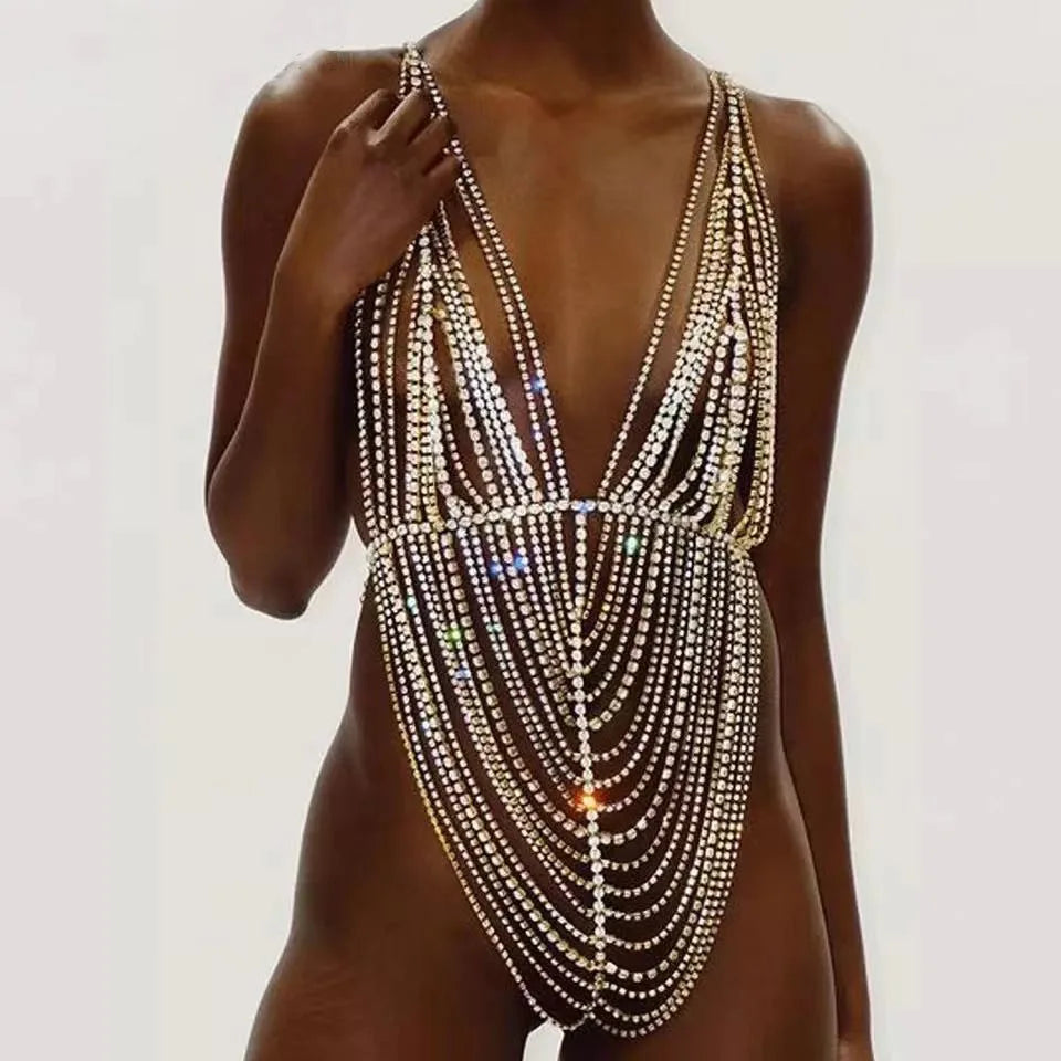 Geometric Crystal Bra Body Chain