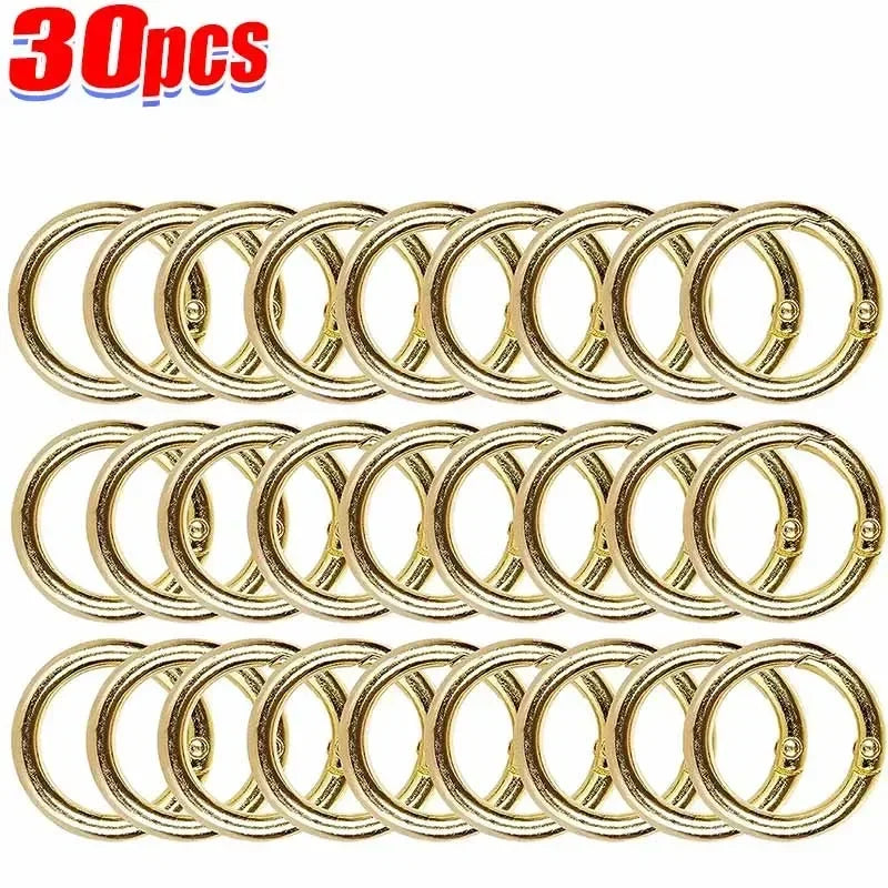 Metal Spring O-Ring Snap Clasp Clips for Bags, Keychains & DIY Crafts