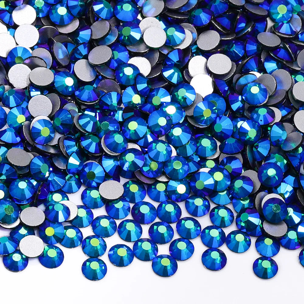 SS6-SS30 Top Quality Multi-color AB Non-Hotfix Flat-Back Glass Rhinestones
