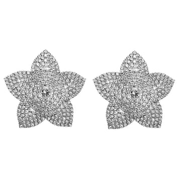 Sparkly Rhinestone Star Reusable Nipple Pasties Self-Adhesive Breast Covers