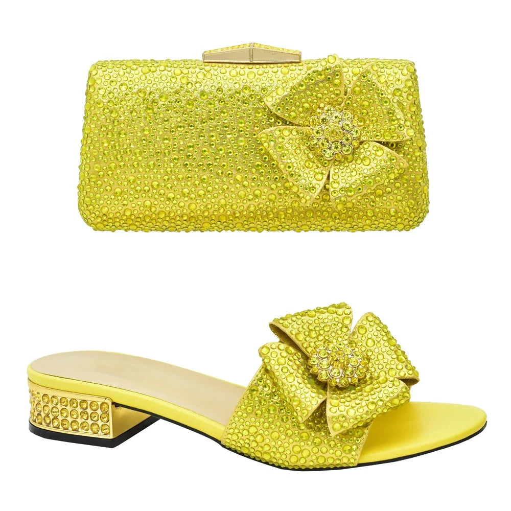 Italian Style Sandals And Bag Set