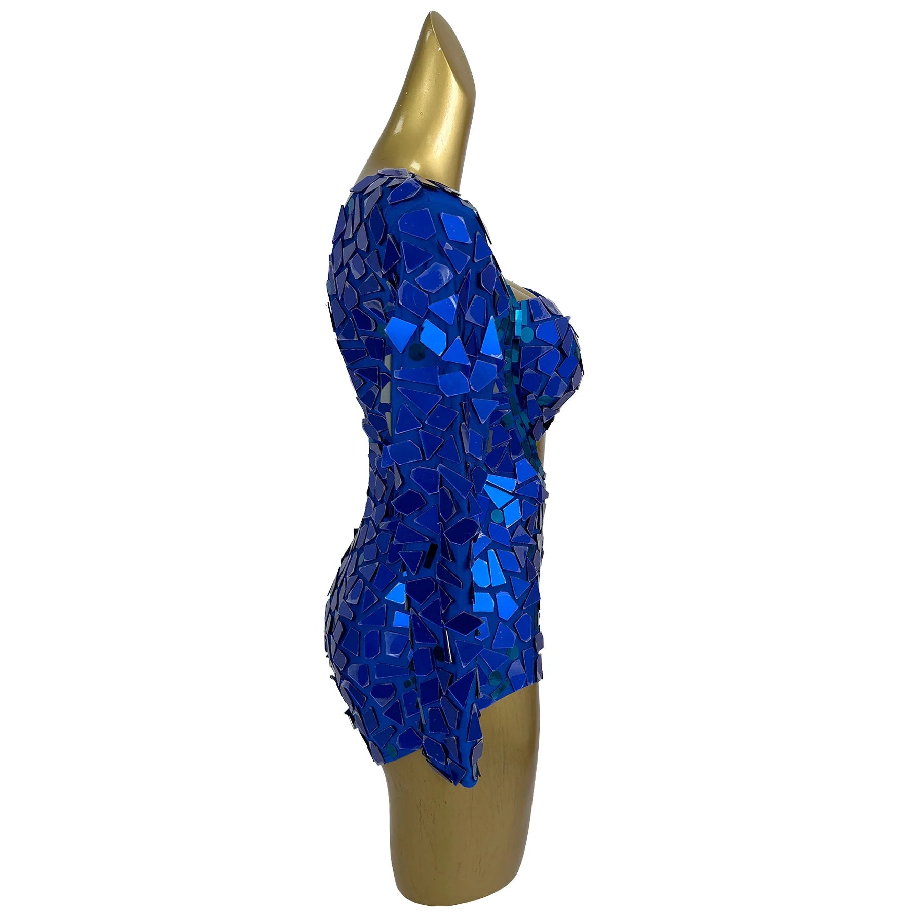 Sparkling Sequin Hollow-Out Bodysuit & Gogo Dance Performance Romper