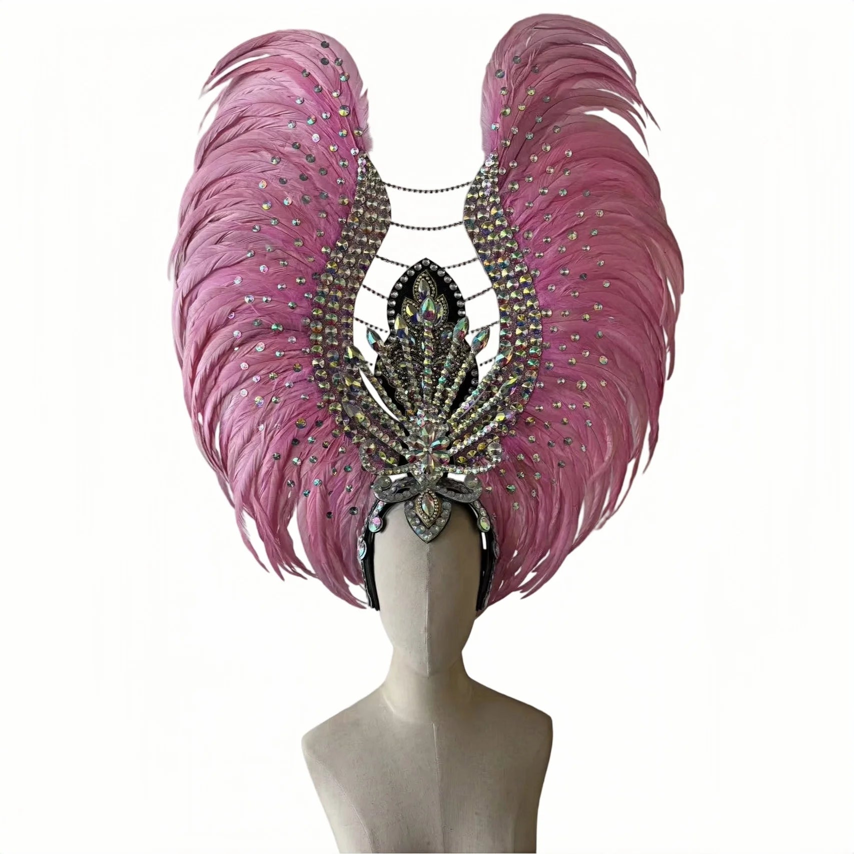 The Stardust Aurora Feather Headdress – Light Purple Cabaret & Carnival Crown