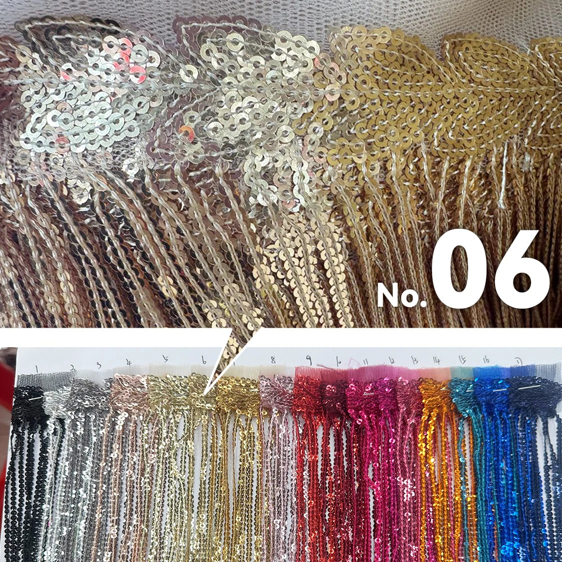 Premium Sequin Fringe Trim (20CM)