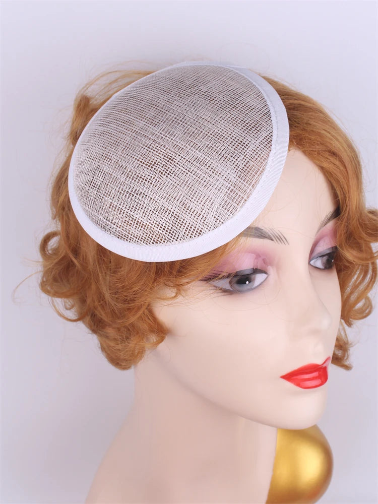 13cm Round & Teardrop Sinamay Fascinator Base DIY Millinery Headpiece Mold