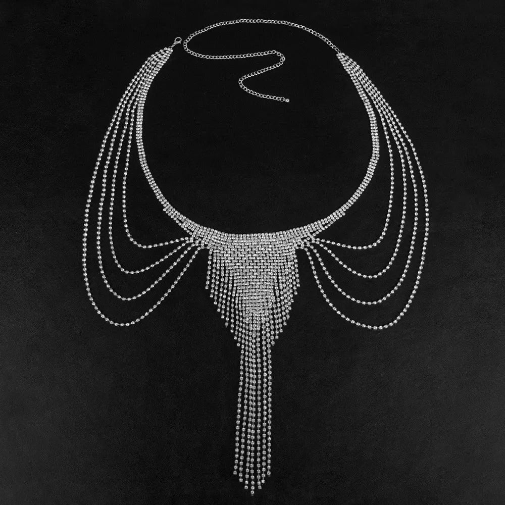 Angel Wing Rhinestone Bra & Body Jewelry