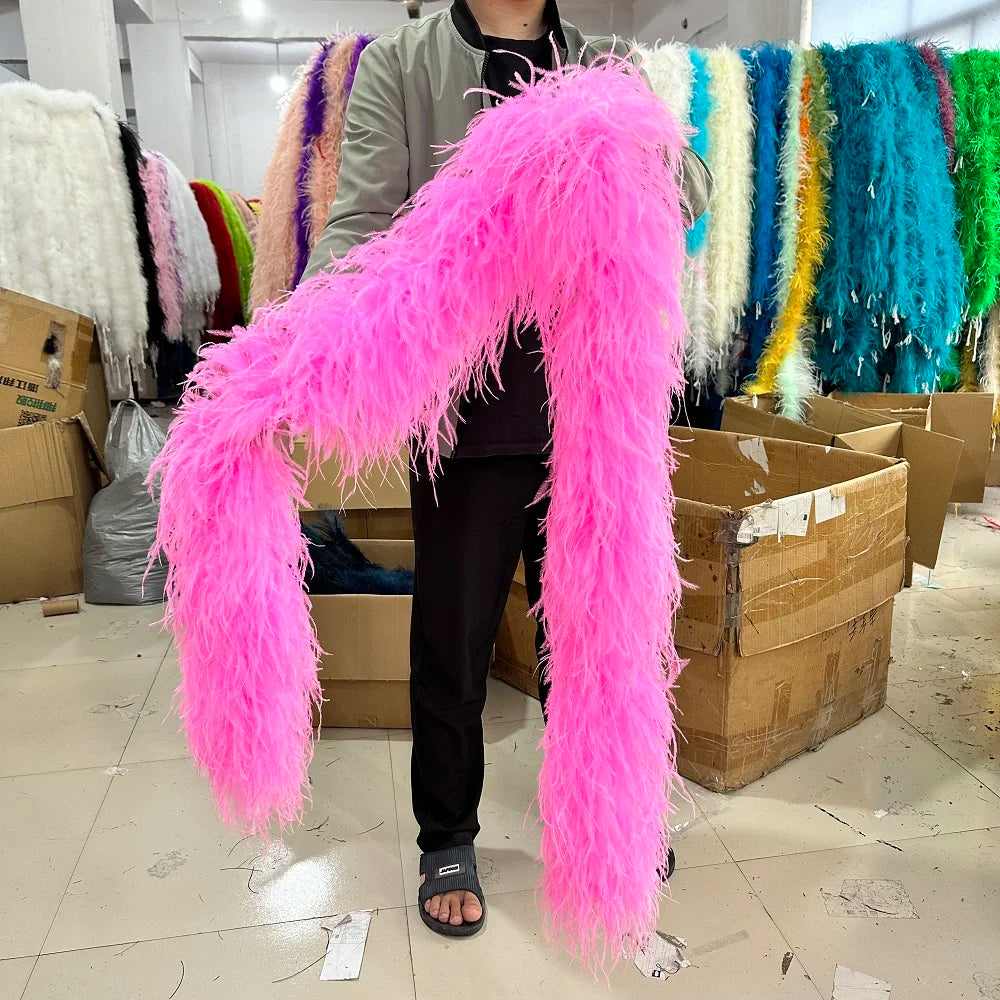 High-Density Ostrich Feather Performance Boa