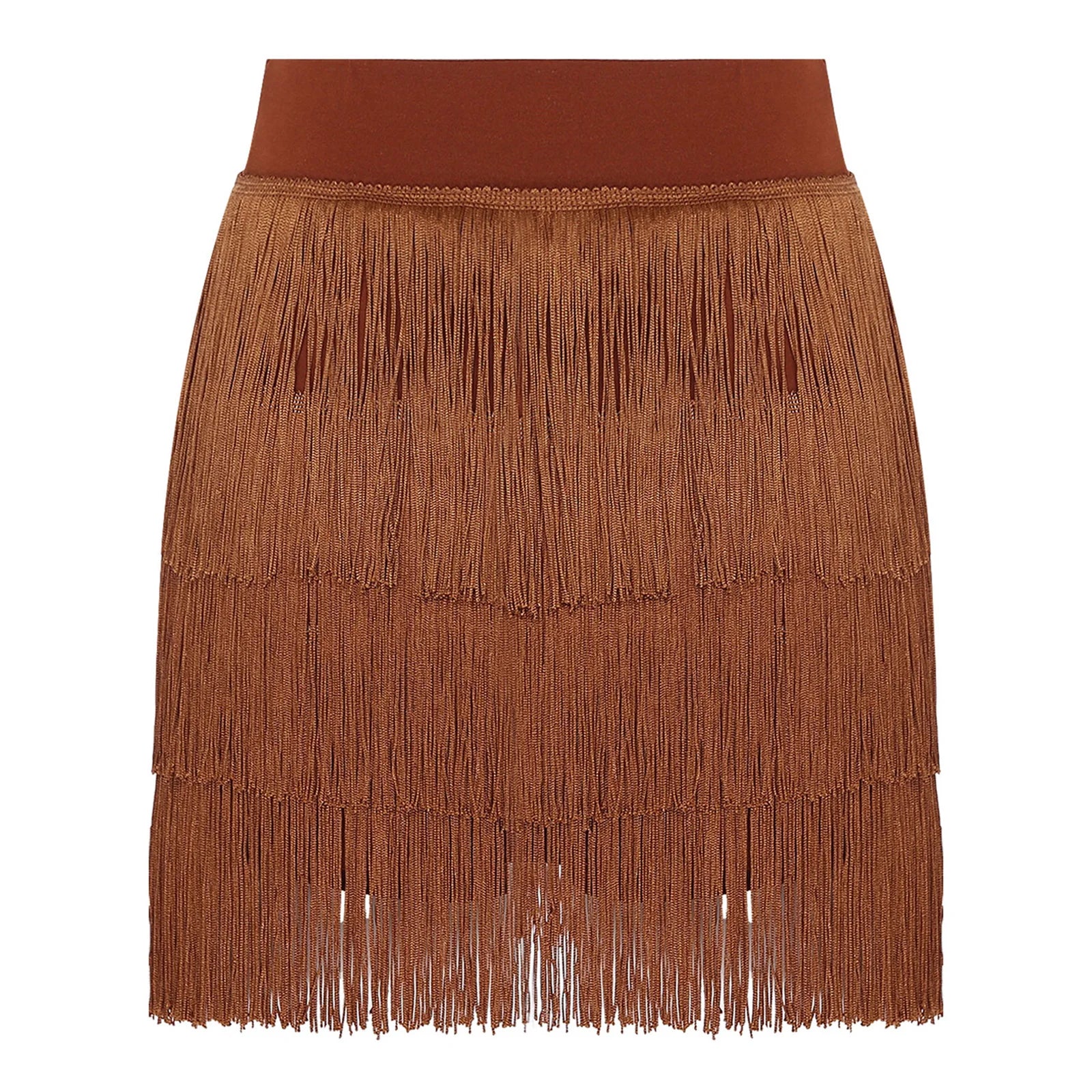 The Stardust Havana Fringe Skirt – High-Waist Tiered Tassel Performance Skirt