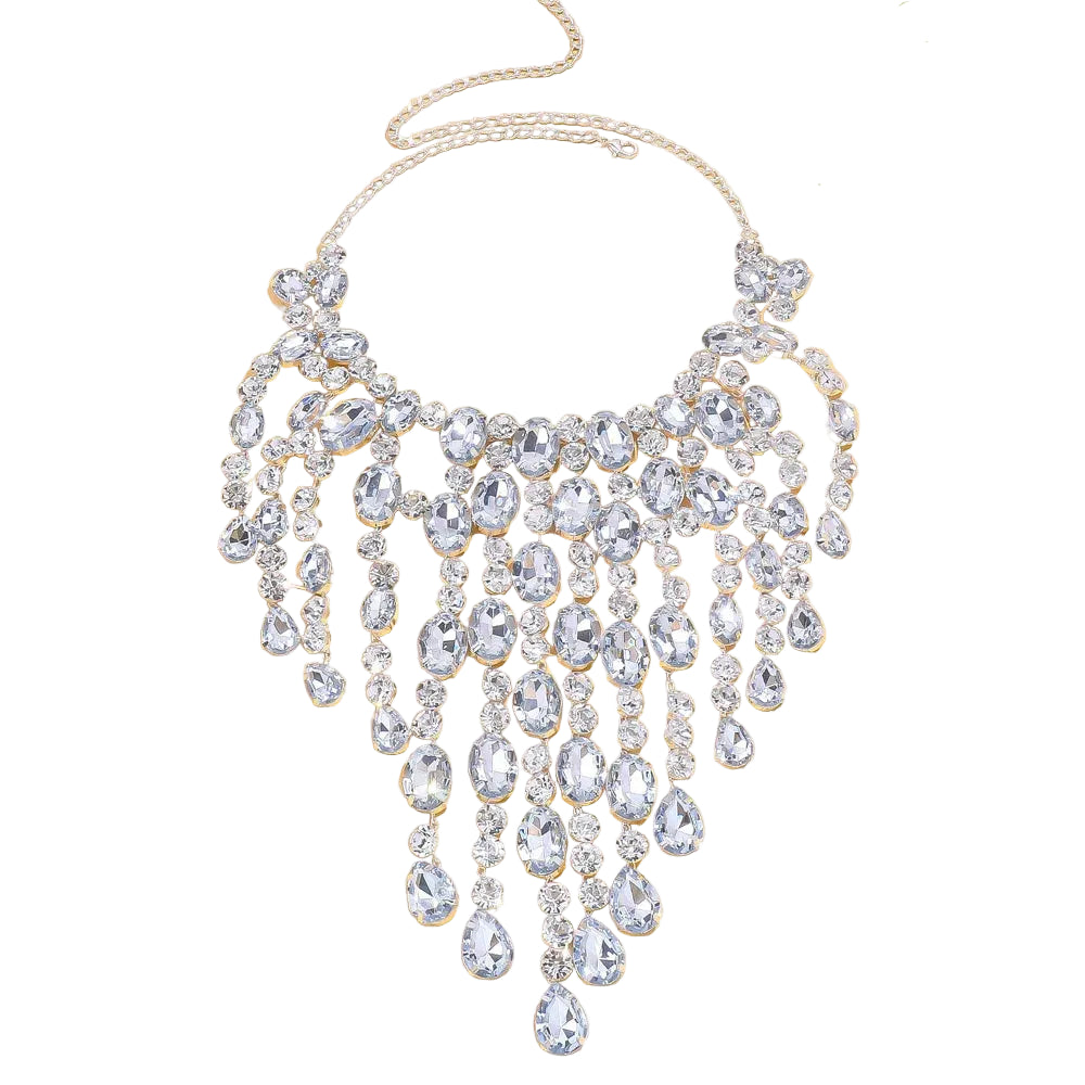 Rhinestone Waterdrop Necklace