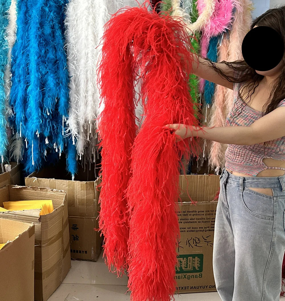 High-Density Ostrich Feather Performance Boa