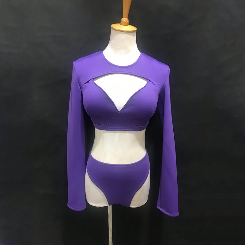The Stardust Electra Performance Set – Long-Sleeve Pole & Gogo Bikini