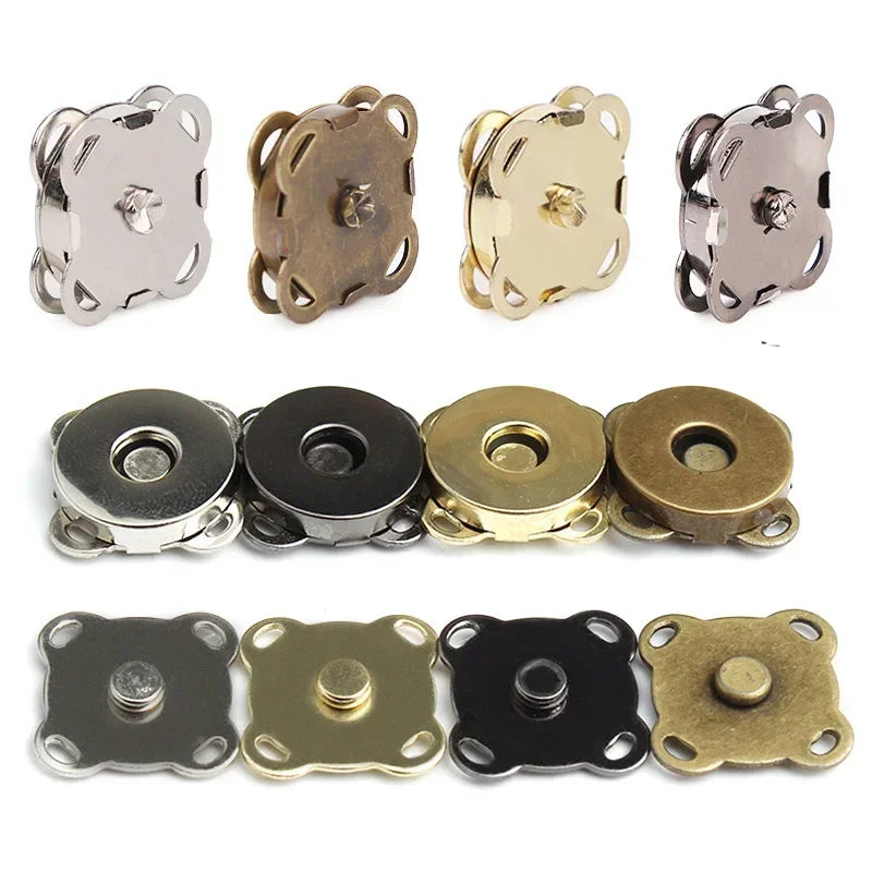 Magnetic Snap Fastener Clasps & Buttons for Bags, Purses & DIY Crafts