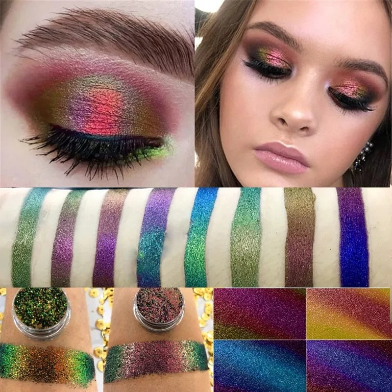 Chameleon Pigment Multi Chrome Prismatic Powder Eye shadow Palette