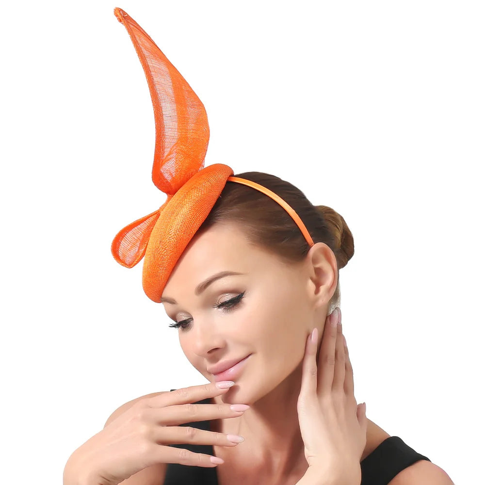 25cm 4-Layer Sinamay Bow Fascinator Headband Kentucky Derby Tea Party Pillbox Hat