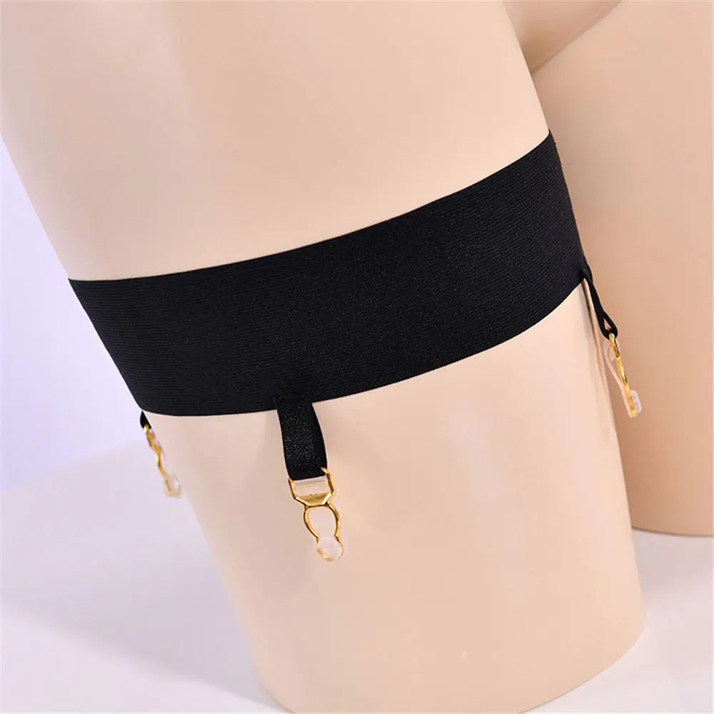 Sexy Women Leg Harness Sexy Elastic Garter Belt Black High Waist Bandage Pantie Lingerie Elastic Leotard Garters Accessories