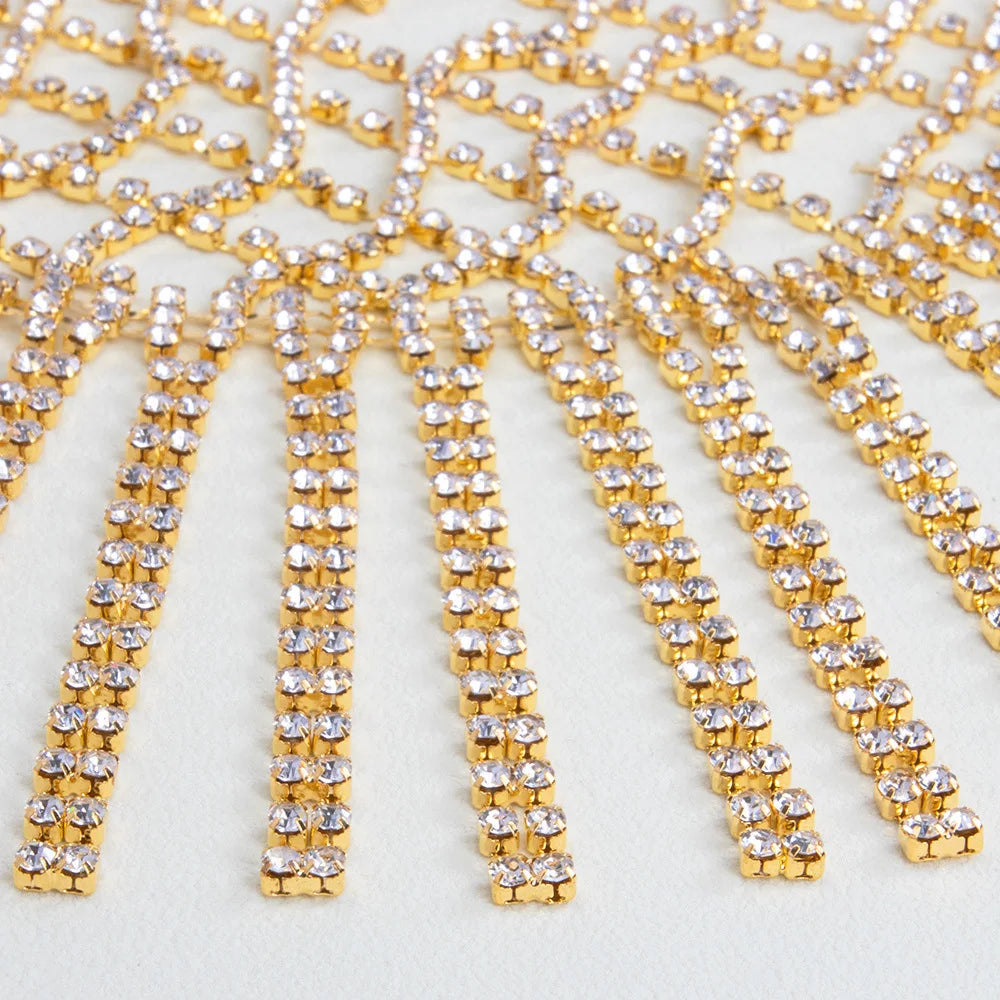 Long Tassel Rhinestone Headband