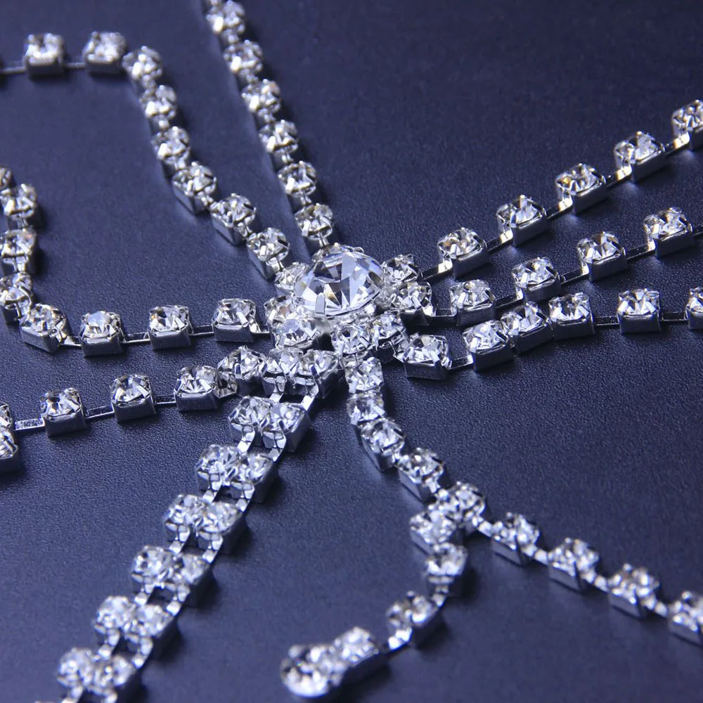 Rhinestone Bra Body Chain Harness