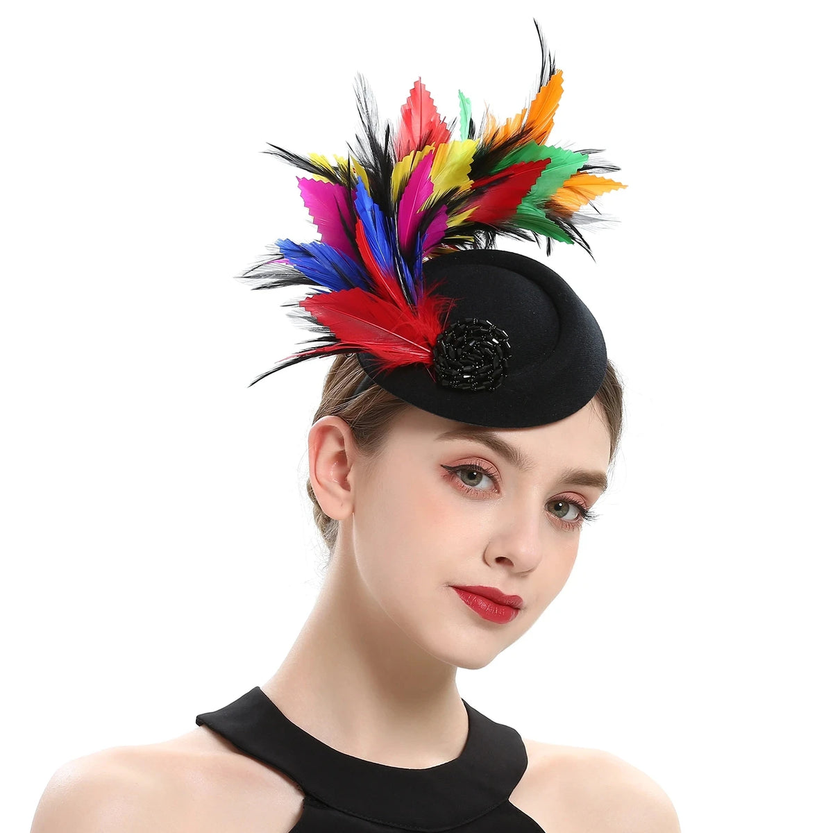 Feather Pillbox Fascinator Headband