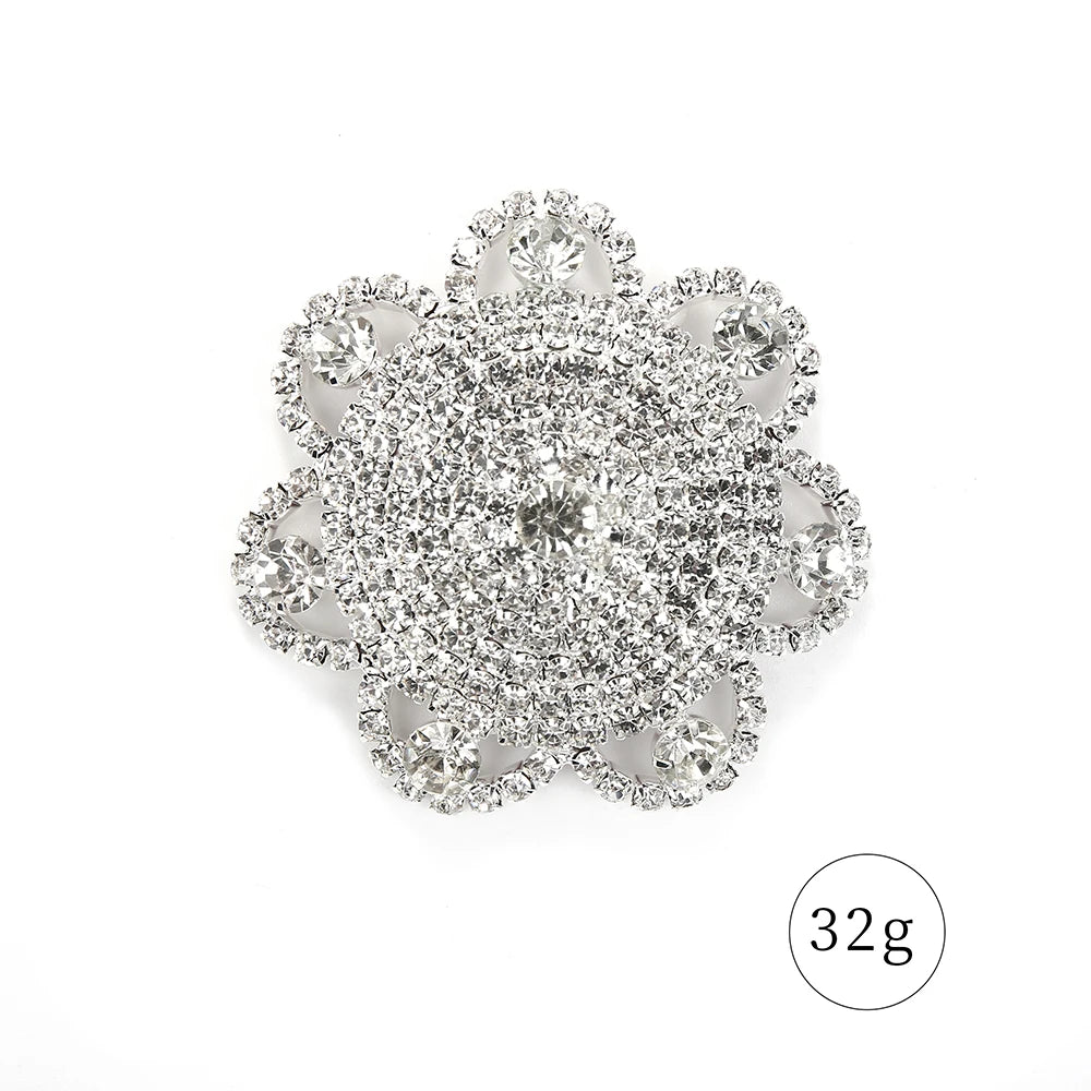 Sparkly Rhinestone Flower Reusable Nipple Pasties Self-Adhesive Silicone Covers