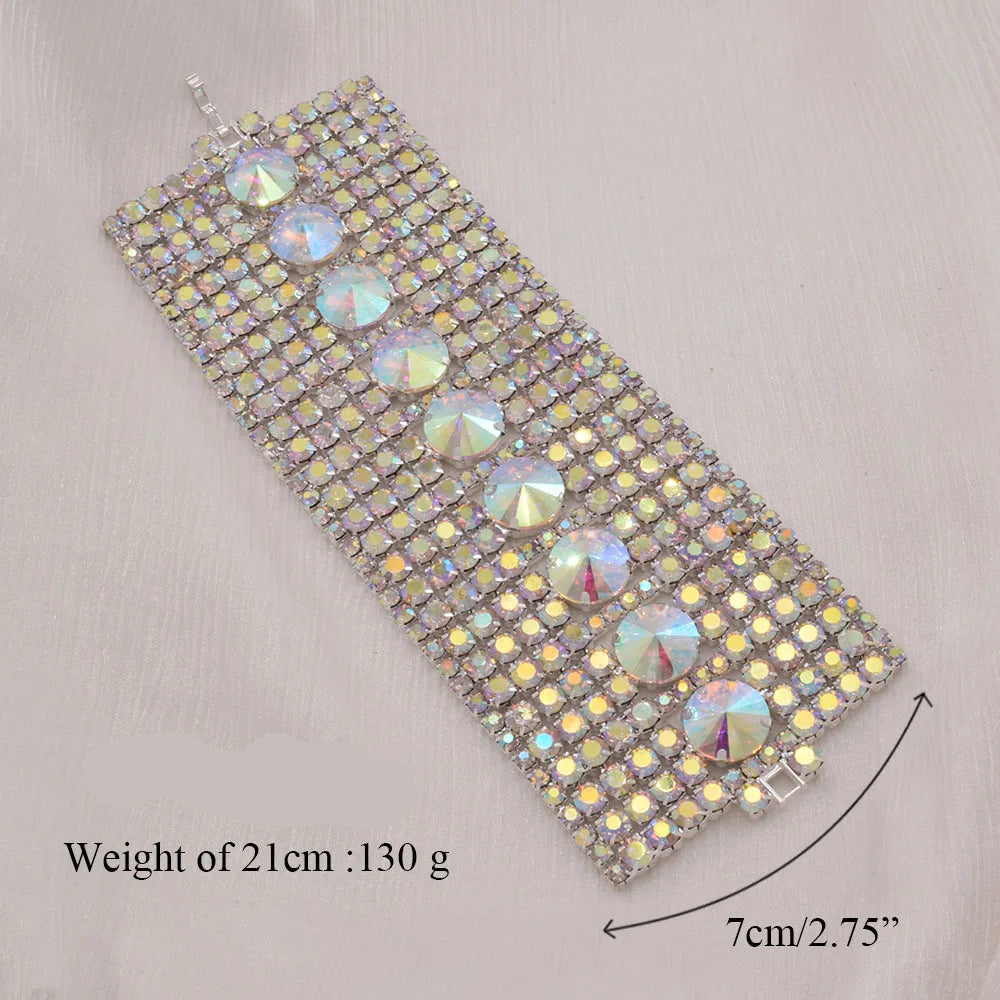 Gold-Plated Crystal Rhinestone Bracelet