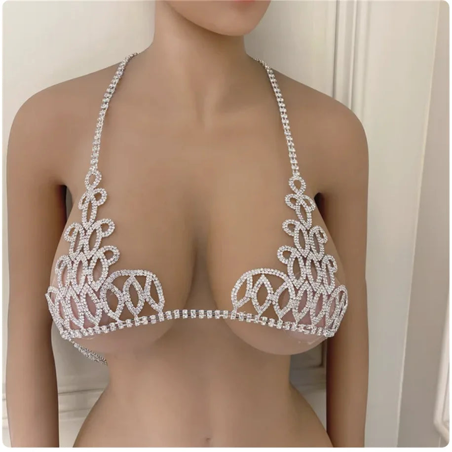 Crystal Bikini Bra & Thong Body Jewelry