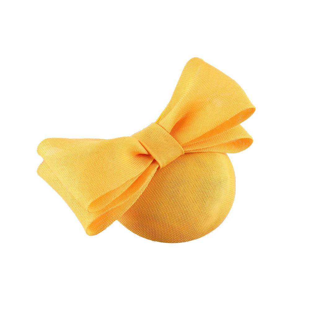Elegant Sculpted Sinamay Bow Fascinator Headband Kentucky Derby Cocktail Hat