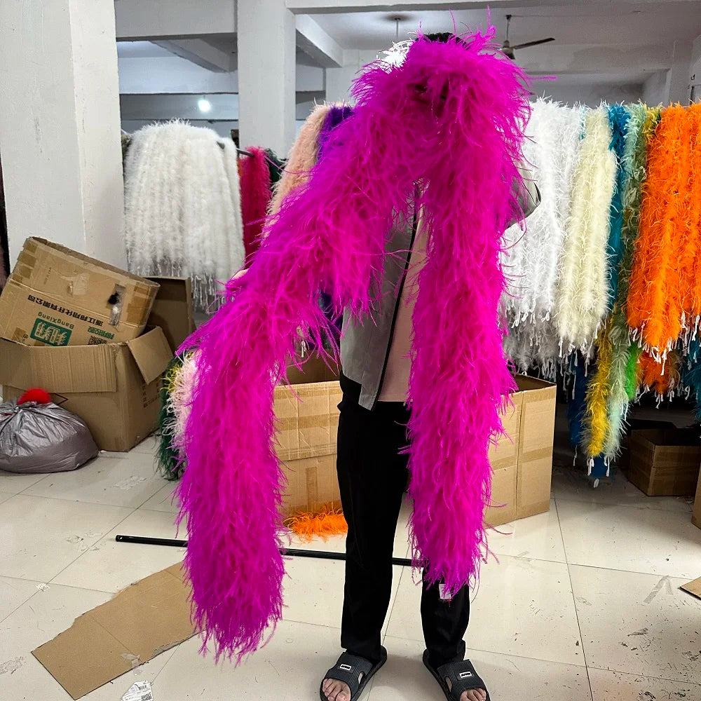 High-Density Ostrich Feather Performance Boa