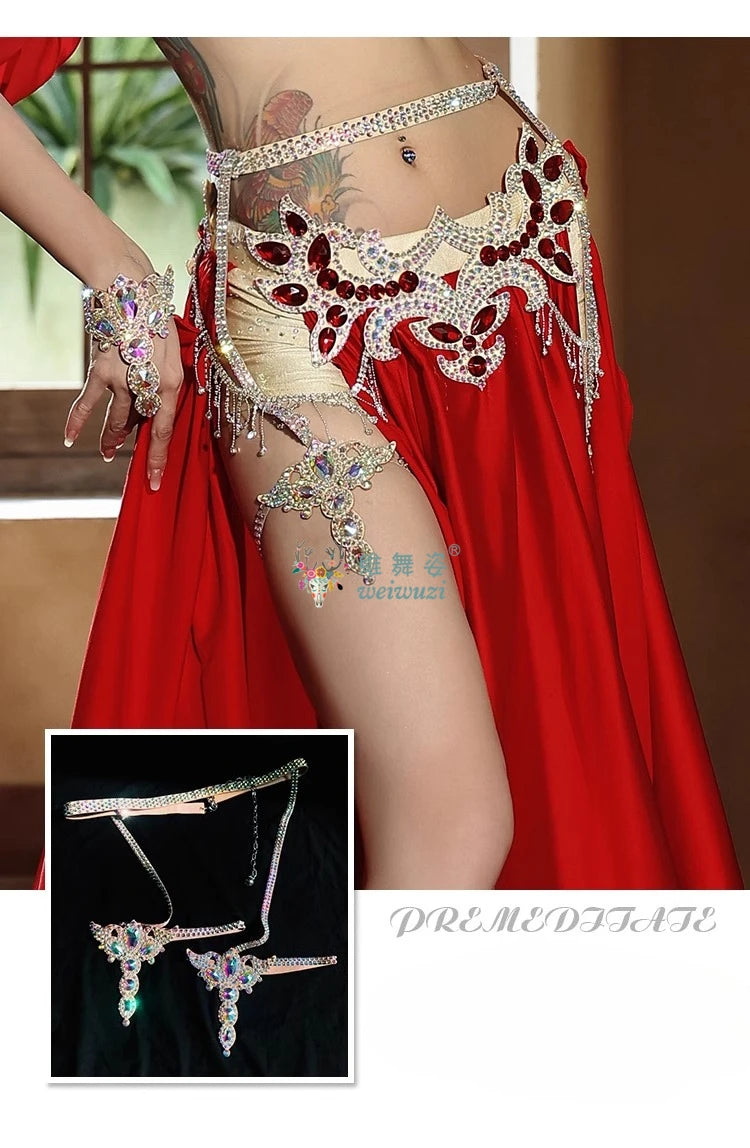 AB Stone Dance Chain Belt & Leg Loop Jewelry