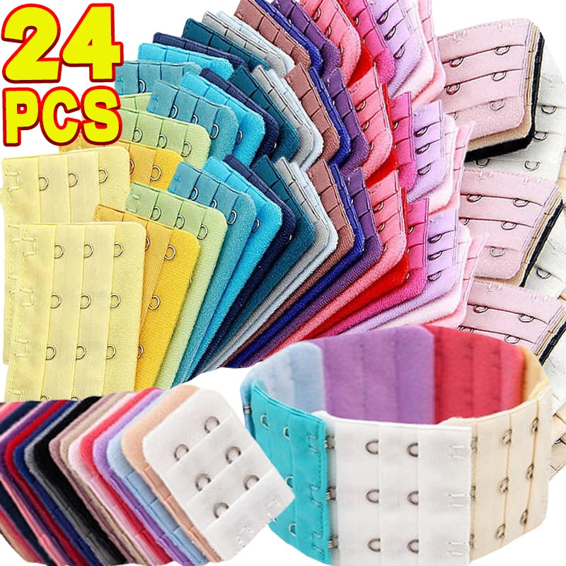Soft Elastic Bra Extender Strap Sets (2, 3, & 4 Hook Options)