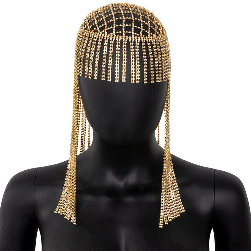 Long Tassel Rhinestone Headband
