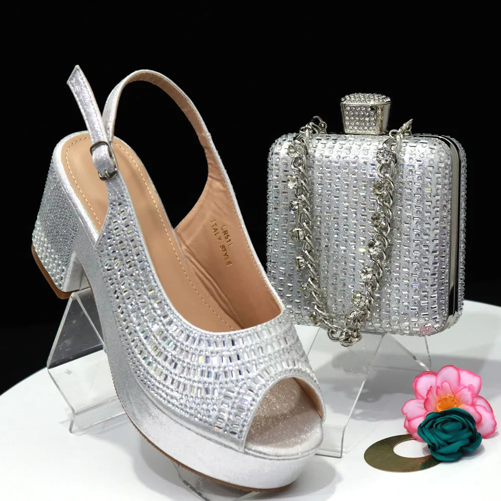 Women Shoes and Bag Set