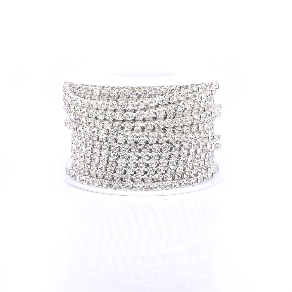 The Stardust Sparkle Cascade – Premium AAAA Glass Crystal Dense Rhinestone Cup Chain Trim