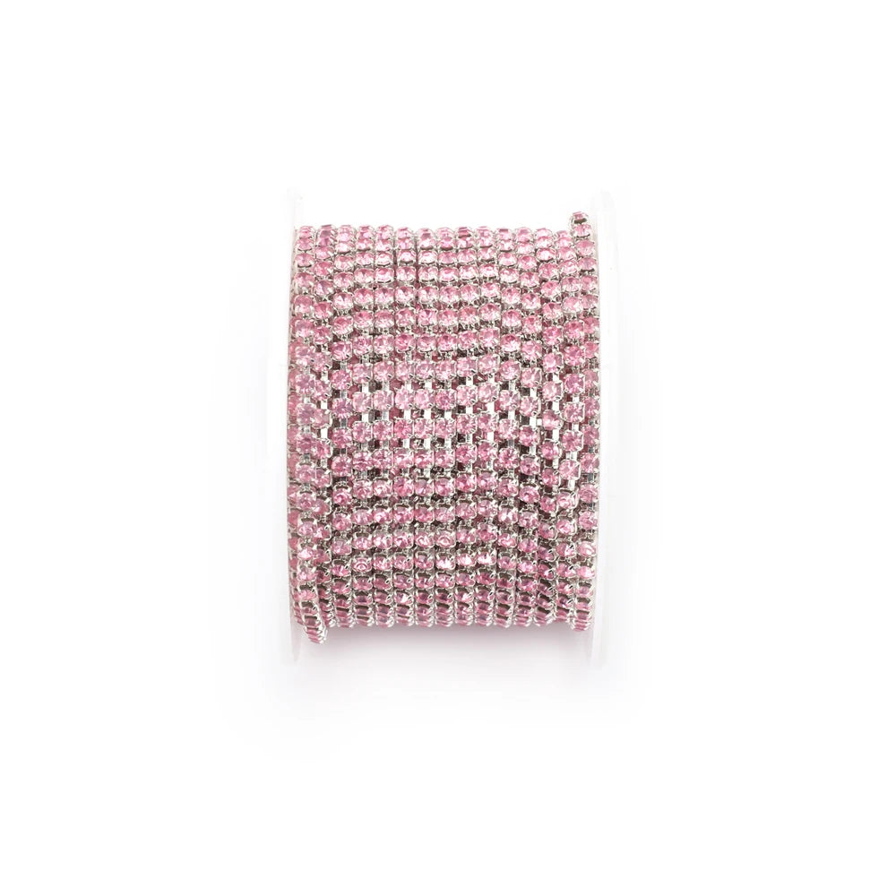 The Stardust Prism Stream – Premium Glass Crystal Close Rhinestone Cup Chain Trim