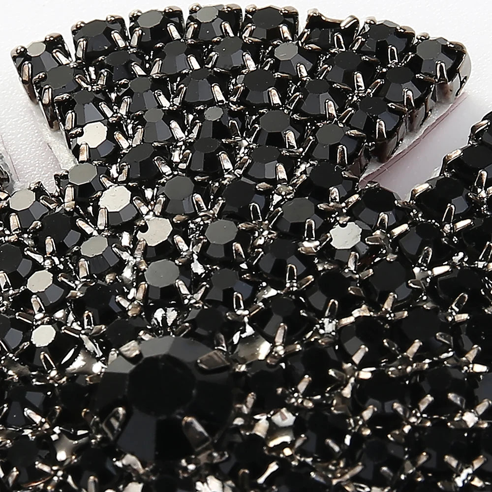 Sparkly Rhinestone Geometric Reusable Nipple Pasties Self-Adhesive Breast Covers