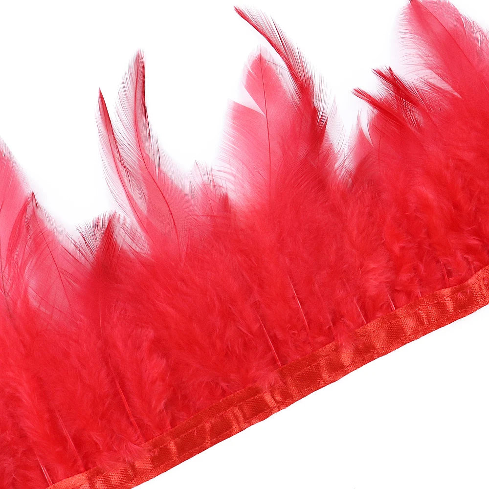 Rooster Feathers Trim Fringe Chicken Feather Strip