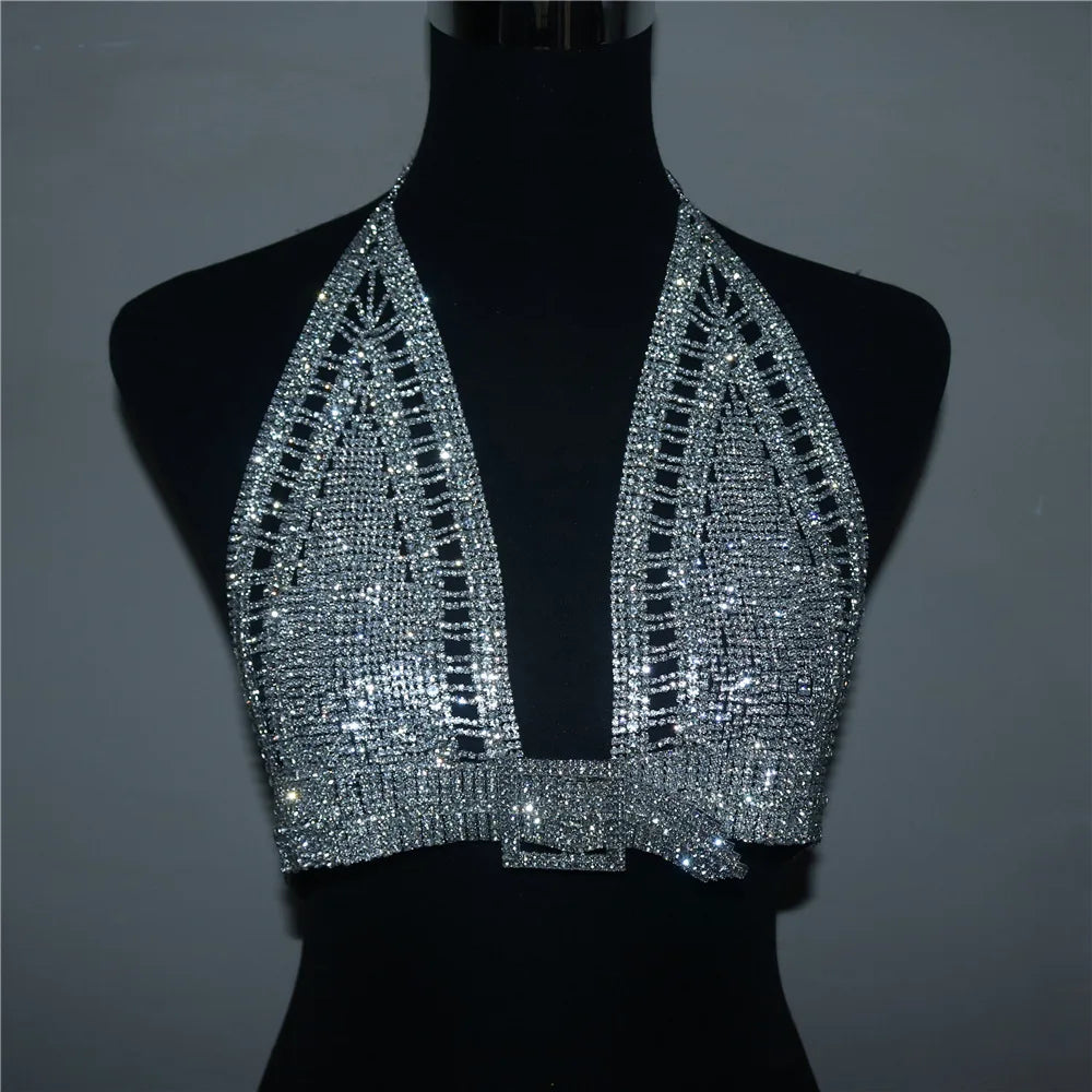 Crystal Vest Style Bra Body Chain