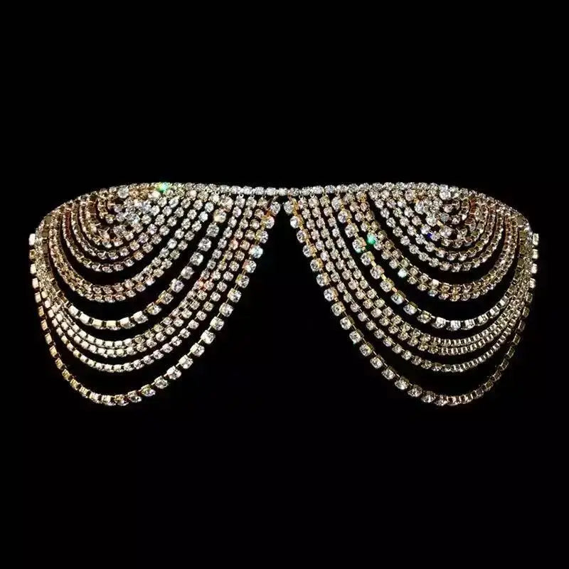 Crystal Tassel Costume Bra Chain