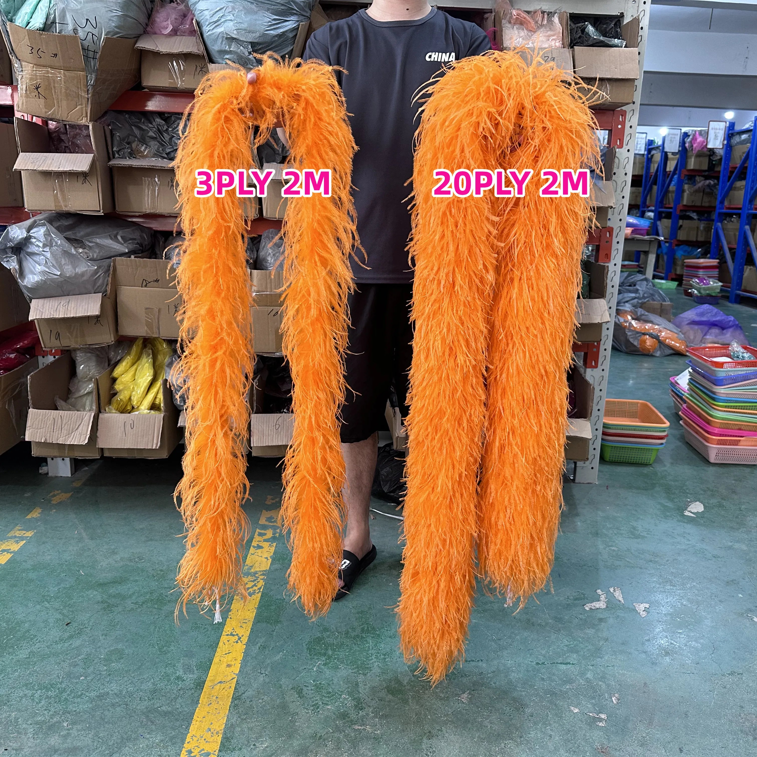 Multi-Ply Ostrich Feather Scarf Boa (2 Meters)