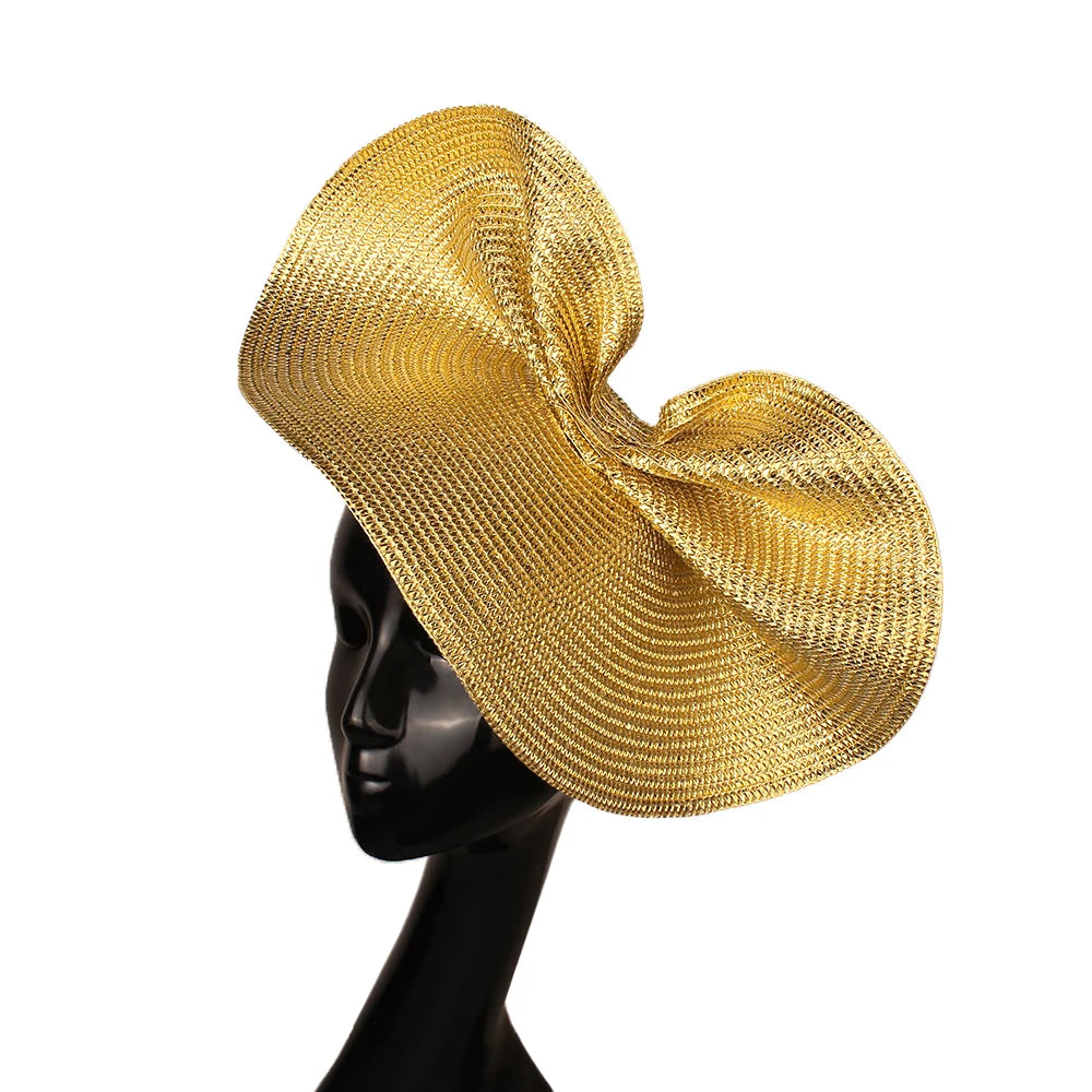 Glitter Metallic Sinamay Floral Fascinator Kentucky Derby Tea Party Pillbox Hat
