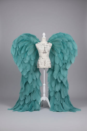 The Stardust Empress Royale – Deluxe Ostrich Feather Angel Wings Stage Performance Prop