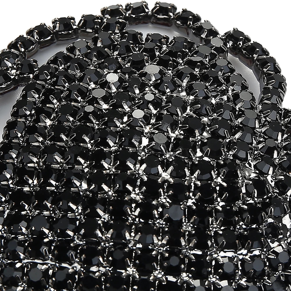 Sparkly Rhinestone Geometric Reusable Nipple Pasties Self-Adhesive Breast Covers