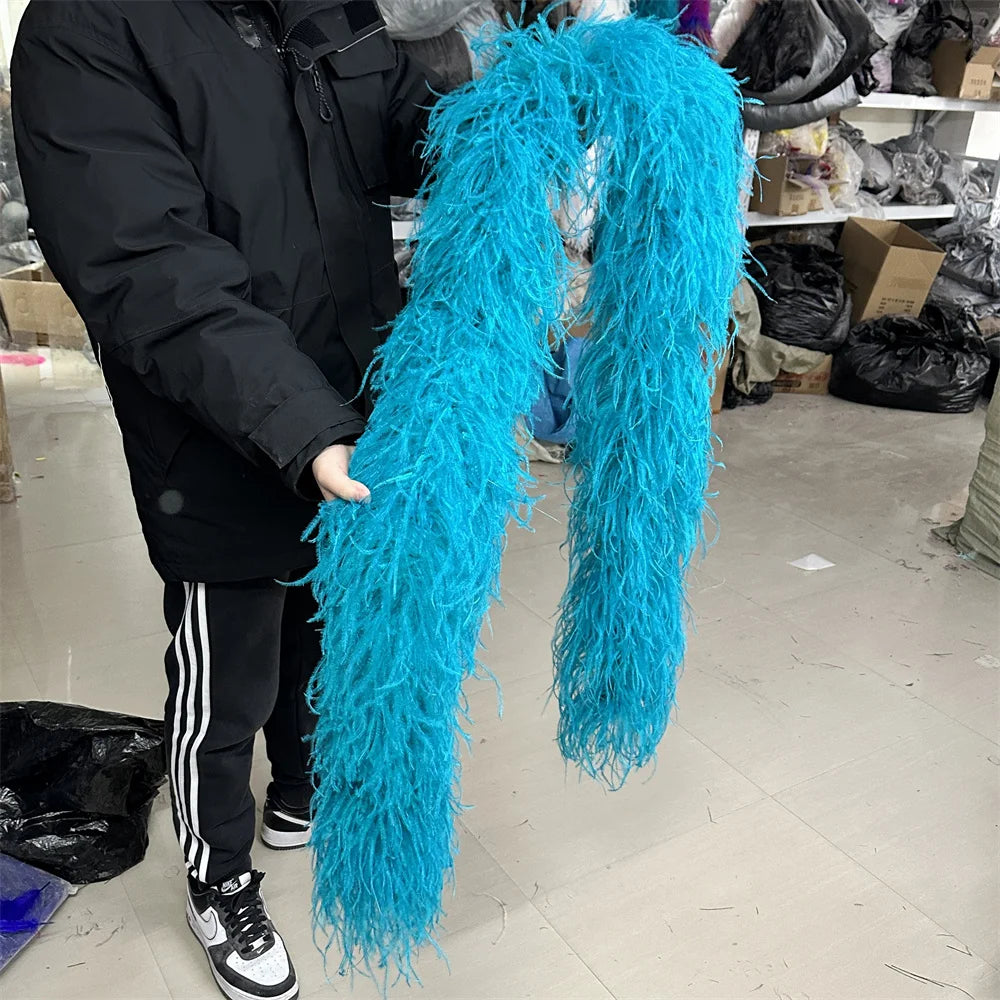 High-Density Ostrich Feather Performance Boa