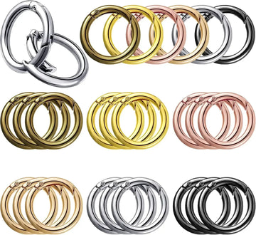 Metal Spring O-Ring Snap Clasp Clips for Bags, Keychains & DIY Crafts