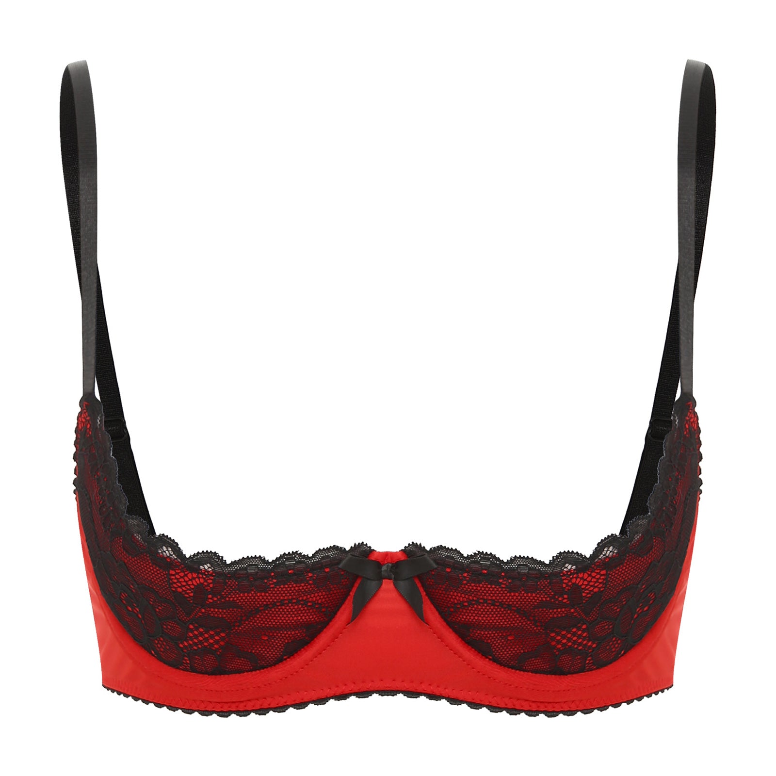 Lace Underwire Half-Cup Balconette Bra