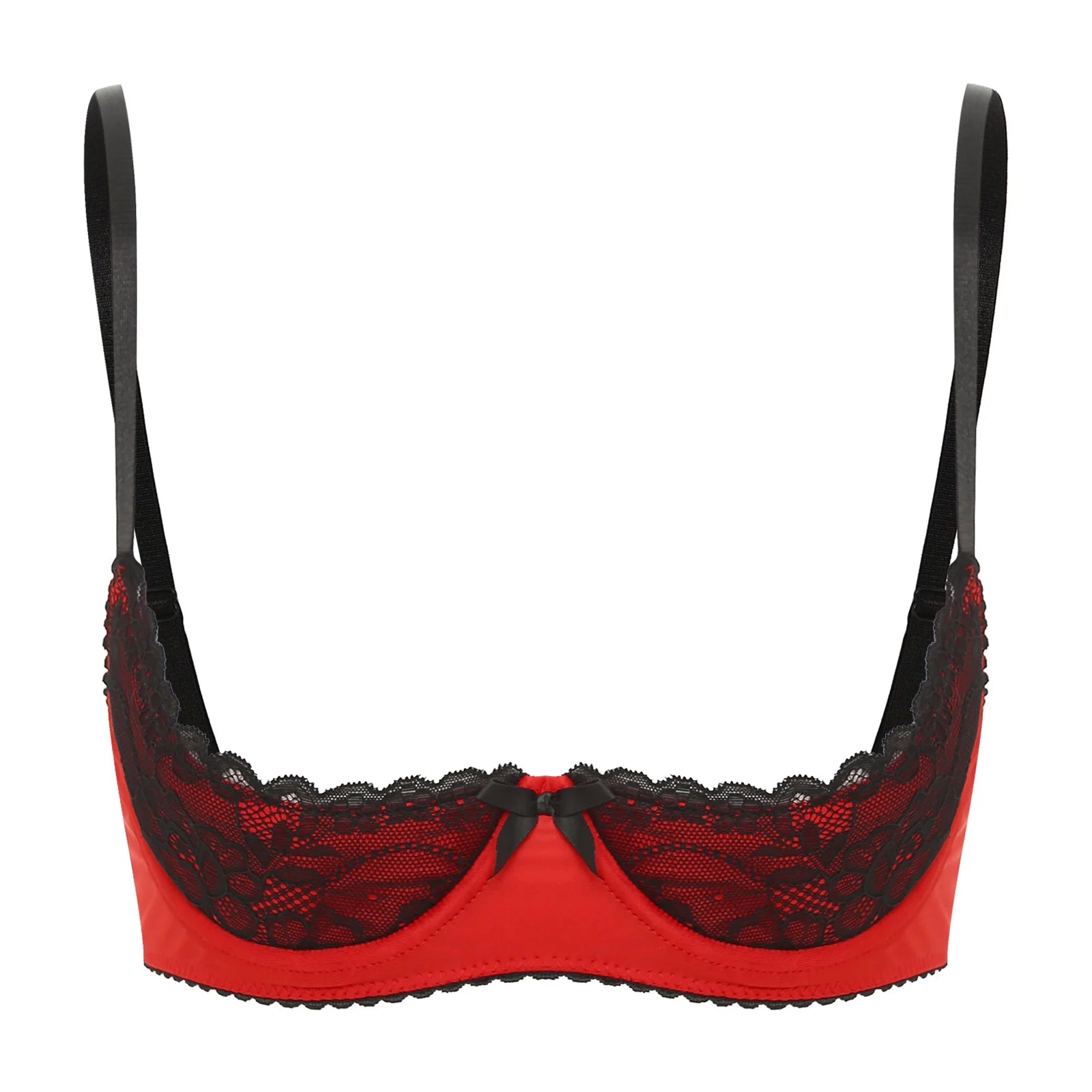 Lace Underwire Half-Cup Balconette Bra