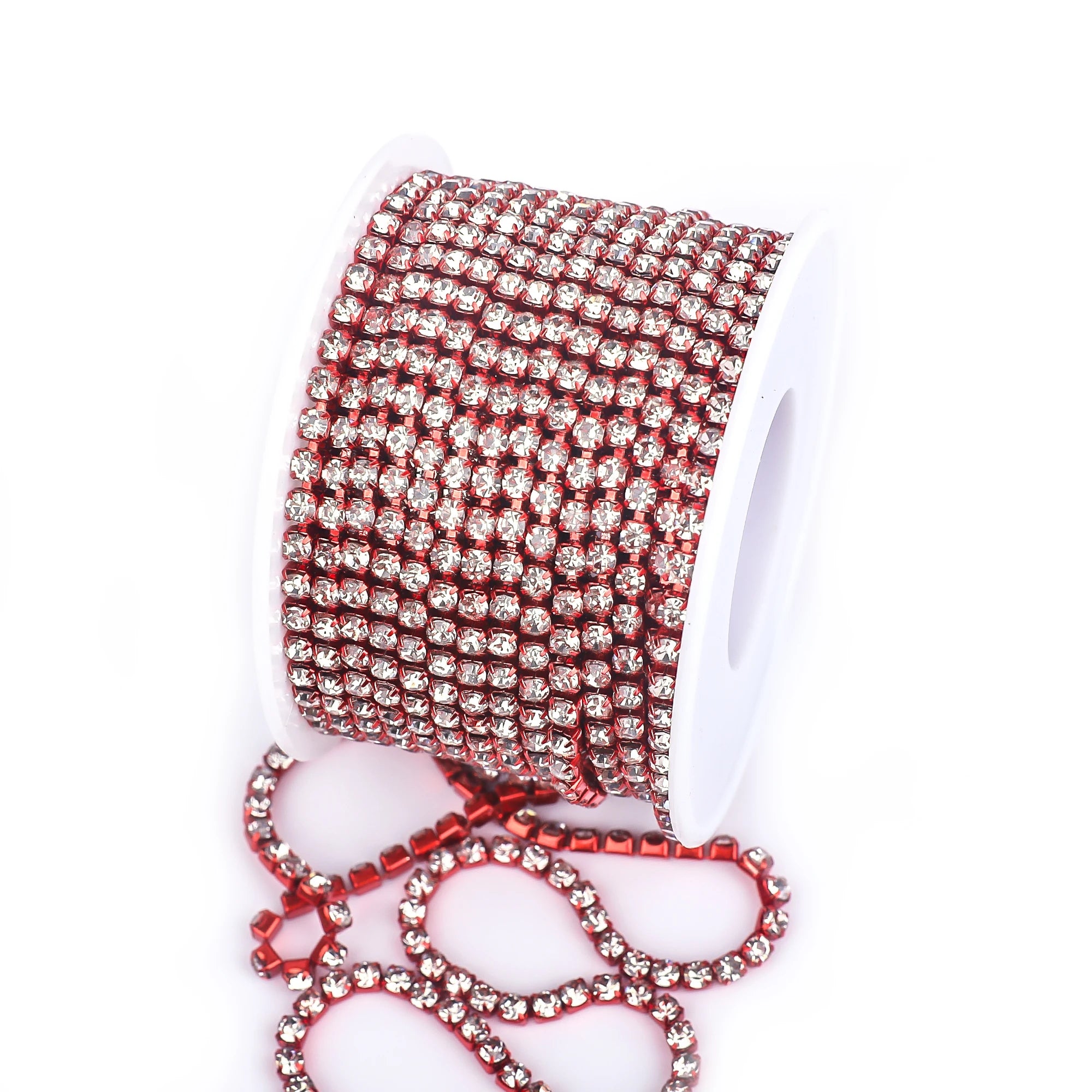 The Stardust Sparkle Cascade – Premium AAAA Glass Crystal Dense Rhinestone Cup Chain Trim